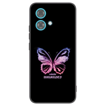 Picasee silikonski črni ovitek za Motorola Edge 40 Neo - Diamanty Purple