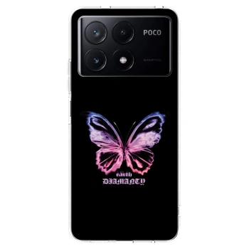 Picasee silikonski prozorni ovitek za Xiaomi Poco X6 Pro - Diamanty Purple