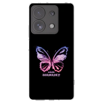 Picasee silikonski prozorni ovitek za Xiaomi Redmi Note 13 Pro 4G - Diamanty Purple