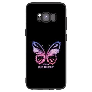 Picasee silikonski črni ovitek za Samsung Galaxy S8 G950F - Diamanty Purple