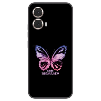 Picasee silikonski črni ovitek za Motorola Moto G85 - Diamanty Purple