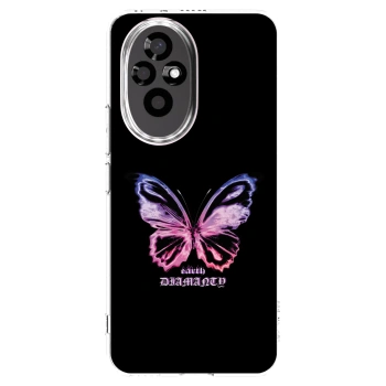 Picasee silikonski prozorni ovitek za Honor 200 Pro 5G - Diamanty Purple