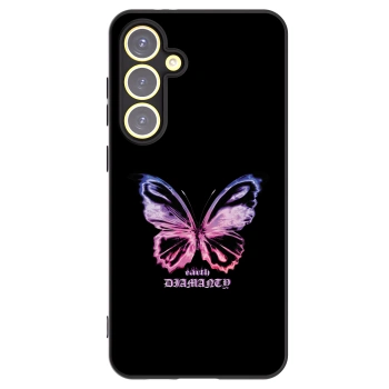 Picasee silikonski črni ovitek za Samsung Galaxy S24 FE S721B - Diamanty Purple
