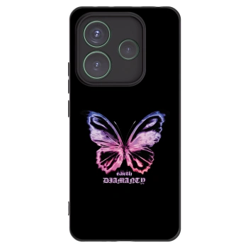 Picasee silikonski črni ovitek za Xiaomi Redmi Note 14 5G - Diamanty Purple
