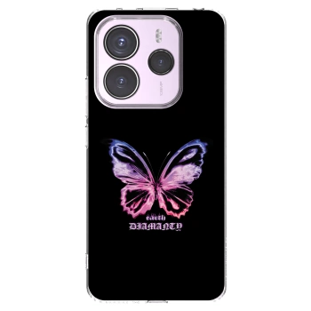 Picasee silikonski prozorni ovitek za Xiaomi Redmi Note 14 5G - Diamanty Purple