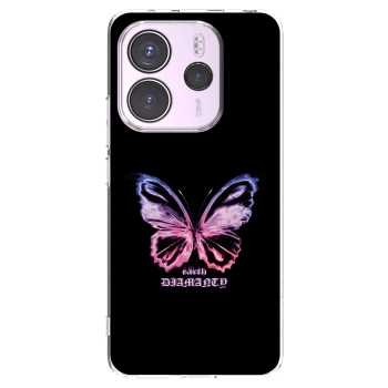 Picasee silikonski prozorni ovitek za Xiaomi Redmi Note 14 4G - Diamanty Purple