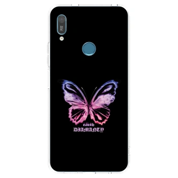 Picasee silikonski prozorni ovitek za Huawei Y6 2019 - Diamanty Purple