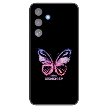 Picasee silikonski črni ovitek za Samsung Galaxy S25 FE 5G - Diamanty Purple