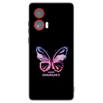 Picasee silikonski črni ovitek za Motorola Edge 50 Fusion - Diamanty Purple