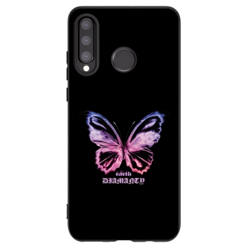 Picasee silikonski črni ovitek za Huawei P30 Lite - Diamanty Purple