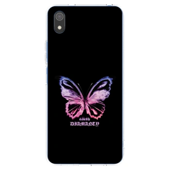 Picasee silikonski prozorni ovitek za Xiaomi Redmi 7A - Diamanty Purple