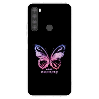 Picasee silikonski prozorni ovitek za Xiaomi Redmi Note 8 - Diamanty Purple