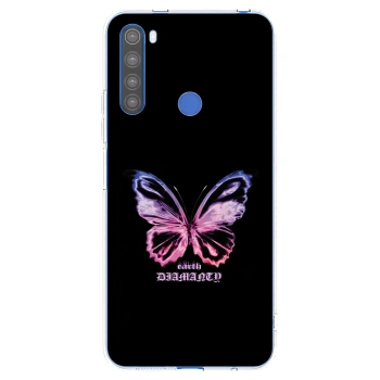 Picasee silikonski prozorni ovitek za Xiaomi Redmi Note 8T - Diamanty Purple