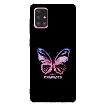 Picasee silikonski prozorni ovitek za Samsung Galaxy A71 A715F - Diamanty Purple
