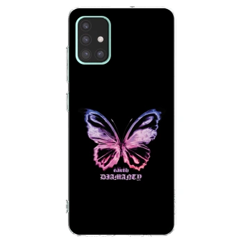 Picasee silikonski prozorni ovitek za Samsung Galaxy A51 A515F - Diamanty Purple