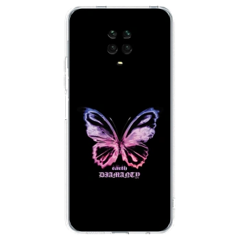 Picasee silikonski prozorni ovitek za Xiaomi Redmi Note 9 Pro - Diamanty Purple