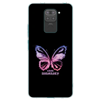 Picasee silikonski črni ovitek za Xiaomi Redmi Note 9 - Diamanty Purple
