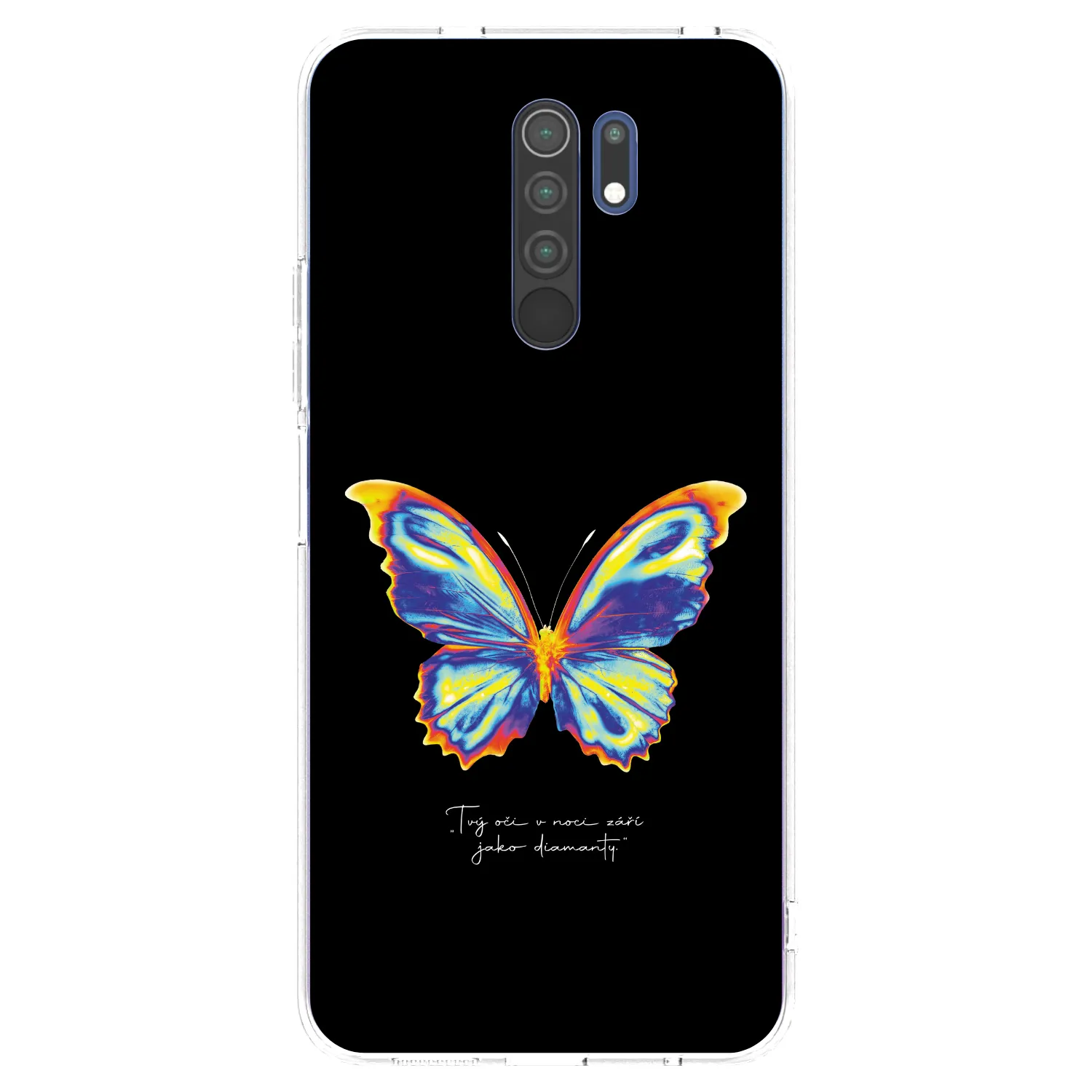 Picasee silikonski prozorni ovitek za Xiaomi Redmi 9 - Diamanty Black