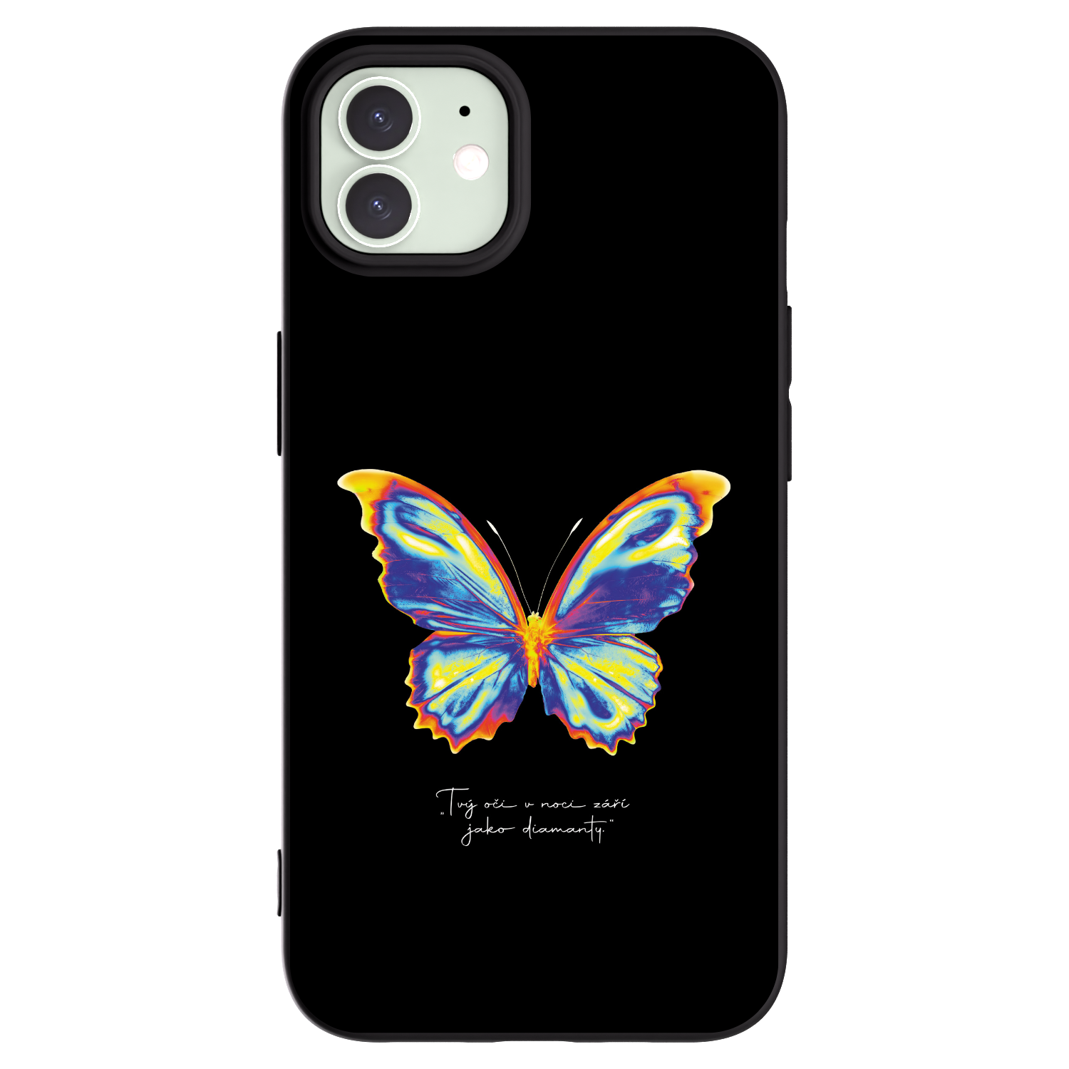 Picasee silikonski črni ovitek za Apple iPhone 12 - Diamanty Black