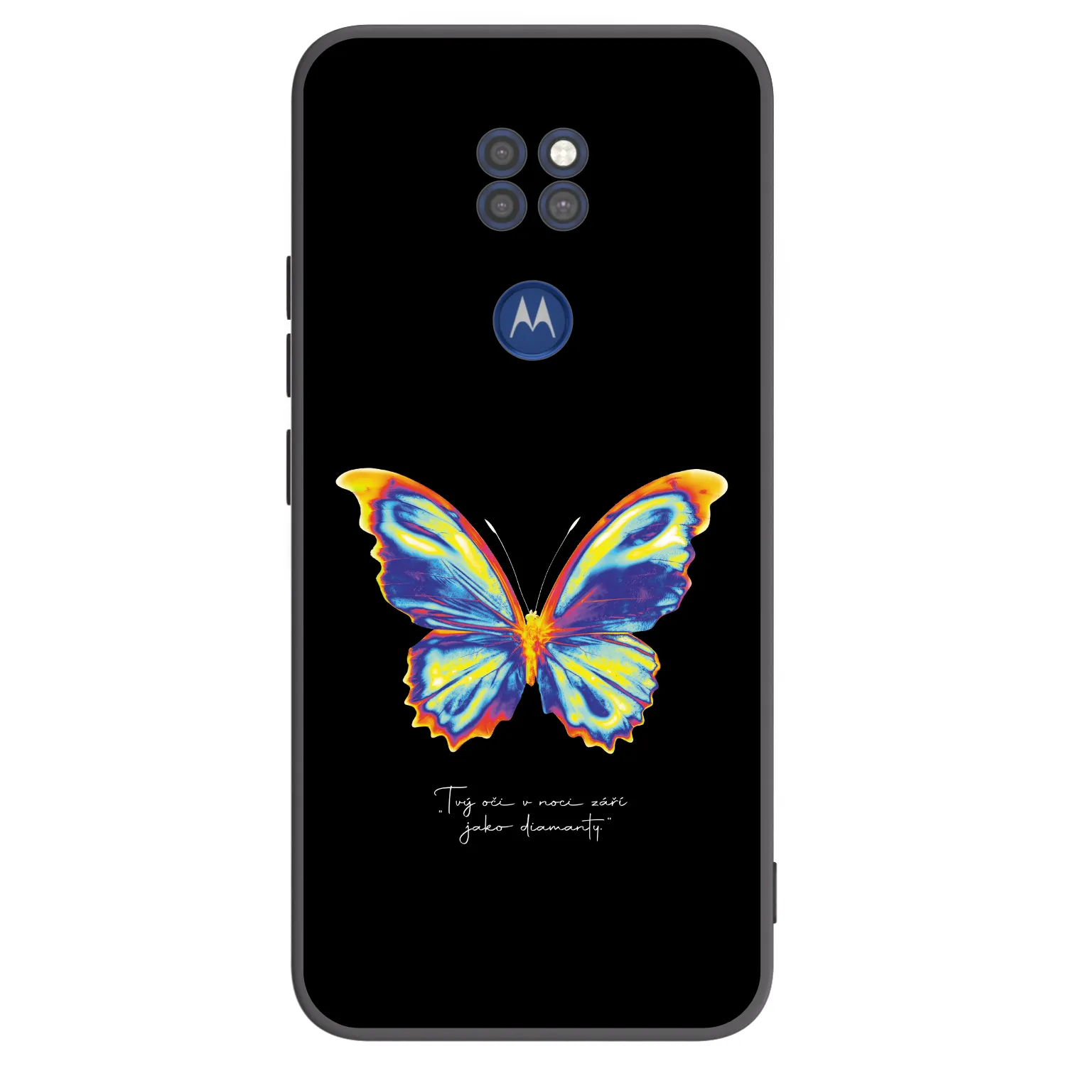 Picasee silikonski črni ovitek za Motorola Moto G9 Play - Diamanty Black