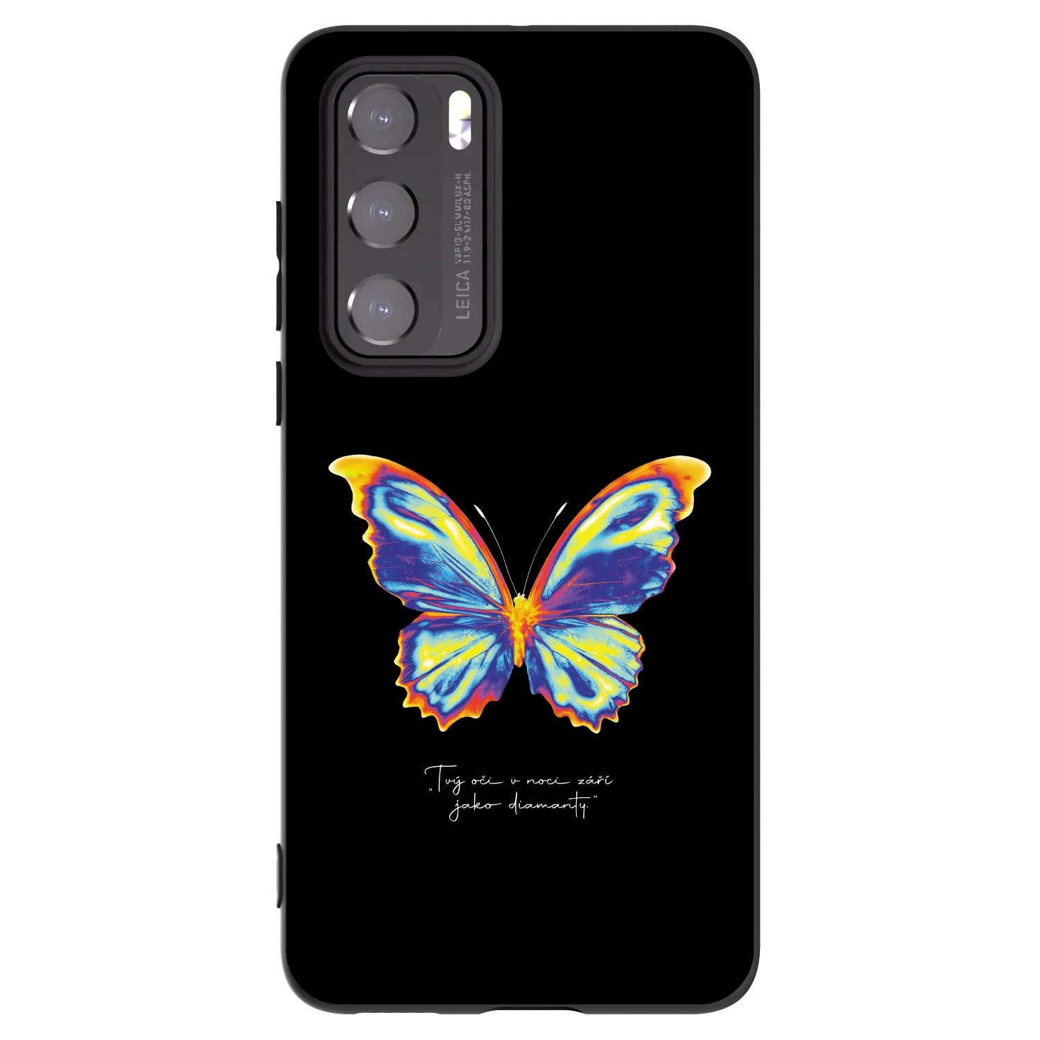 Picasee silikonski črni ovitek za Huawei P40 - Diamanty Black