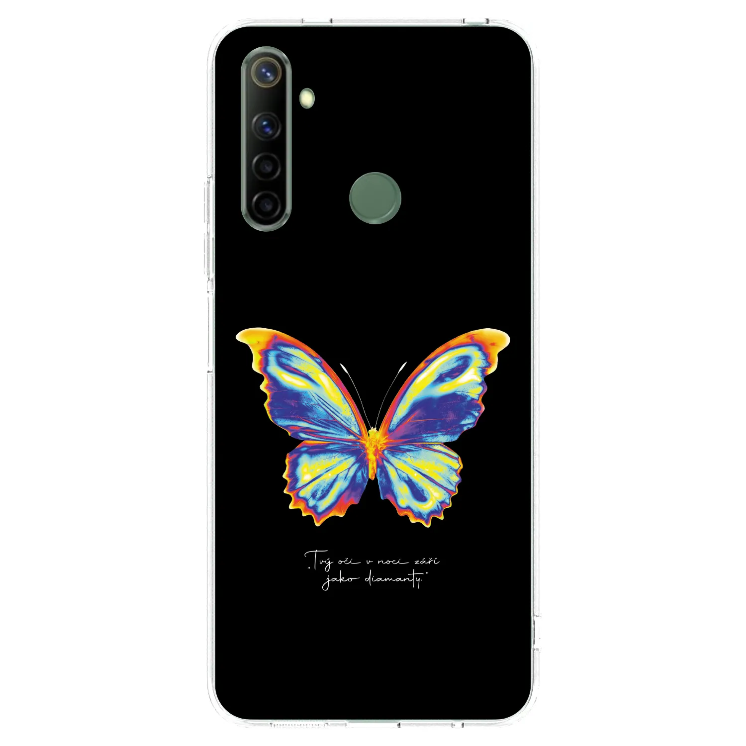 Picasee silikonski prozorni ovitek za Realme 6i - Diamanty Black