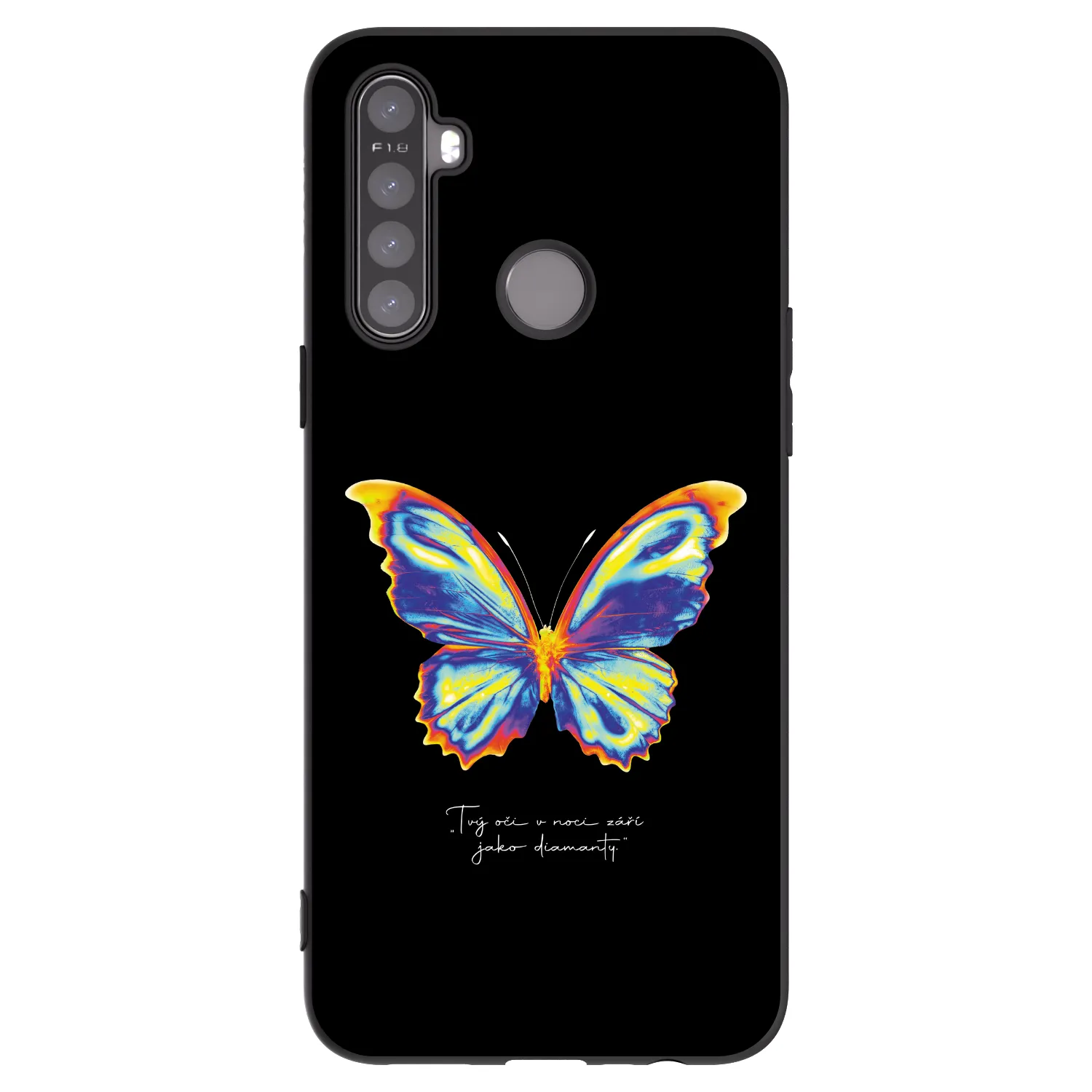 Picasee silikonski črni ovitek za Realme 5 - Diamanty Black