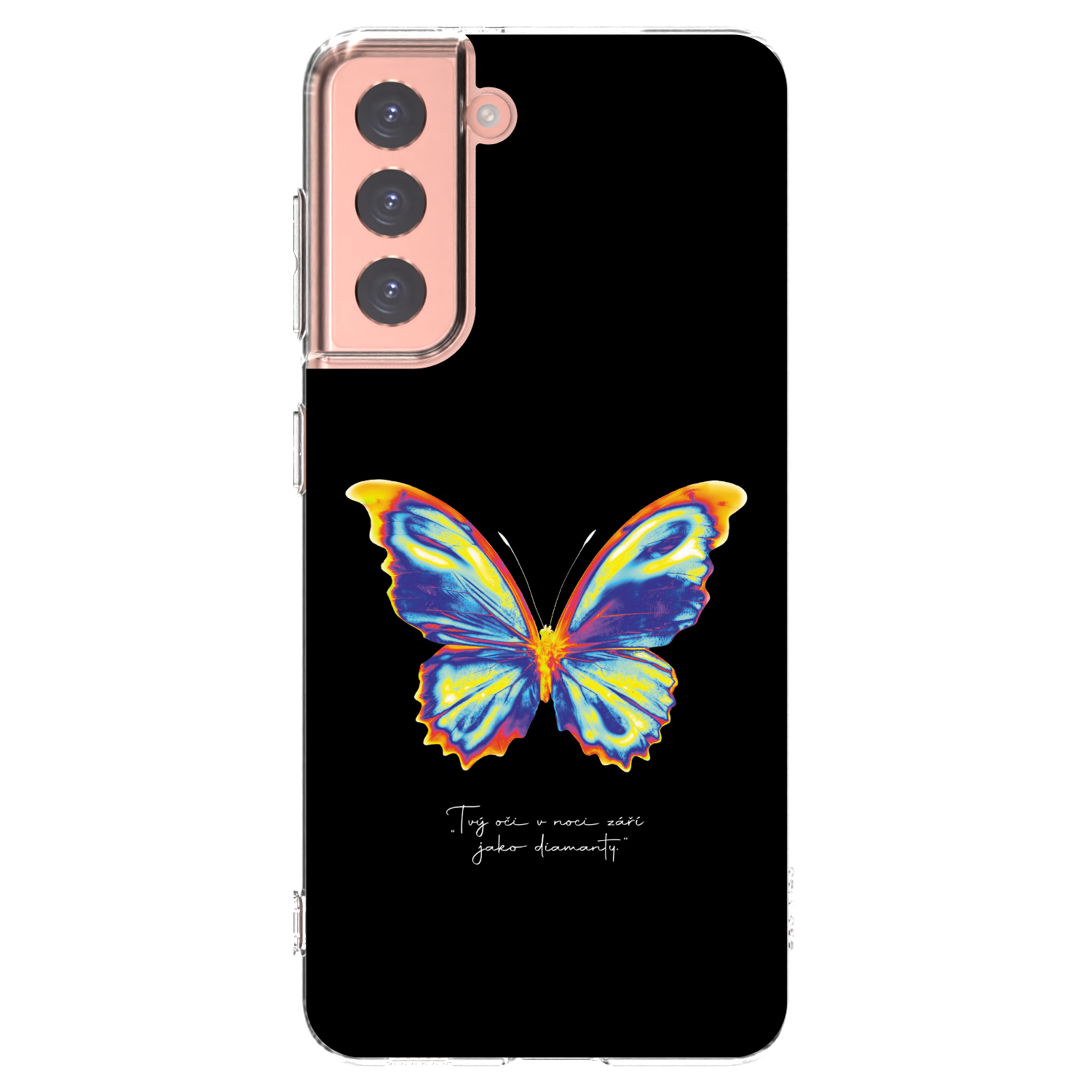 Picasee silikonski prozorni ovitek za Samsung Galaxy S21 5G G991B - Diamanty Black