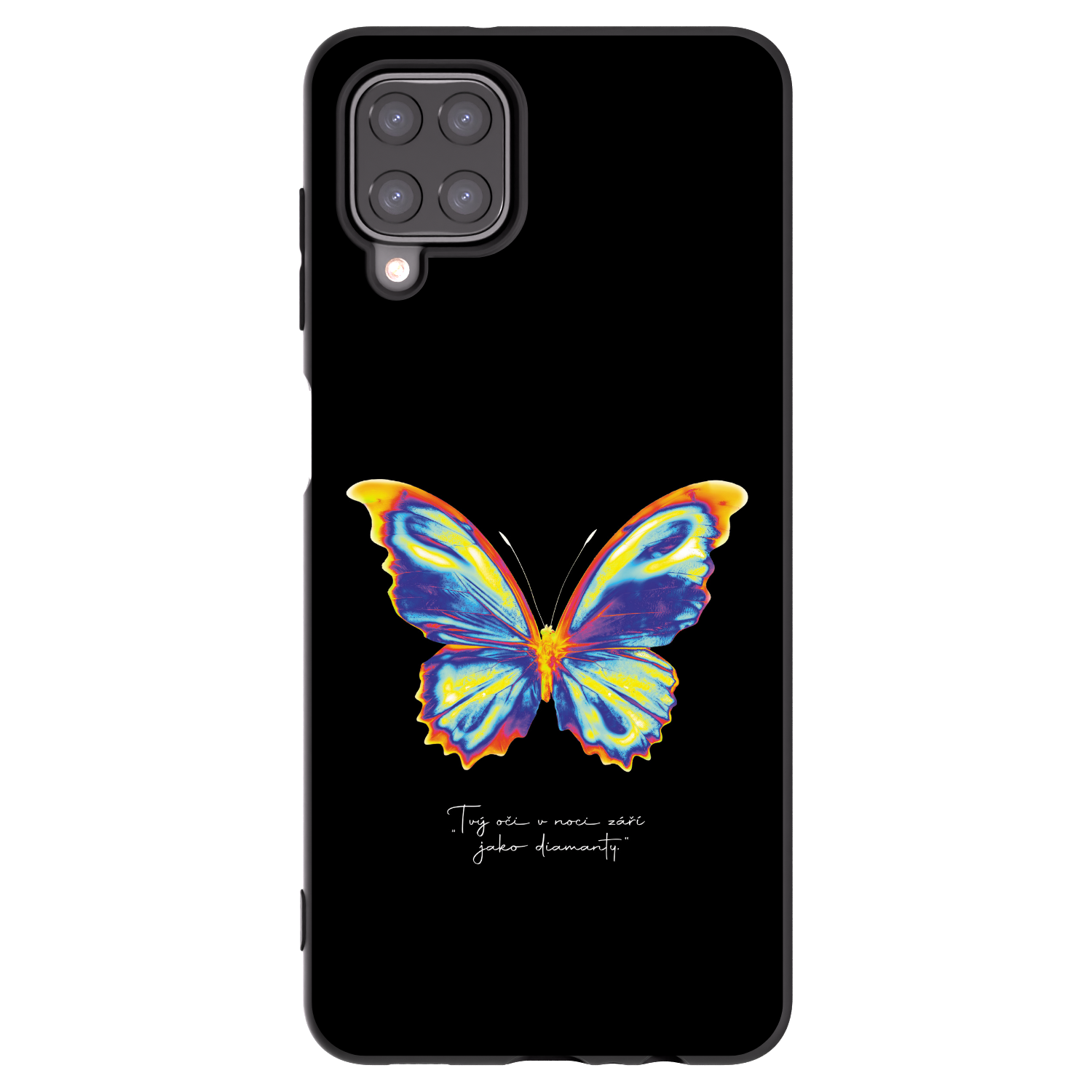 Picasee silikonski črni ovitek za Samsung Galaxy A12 A125F - Diamanty Black