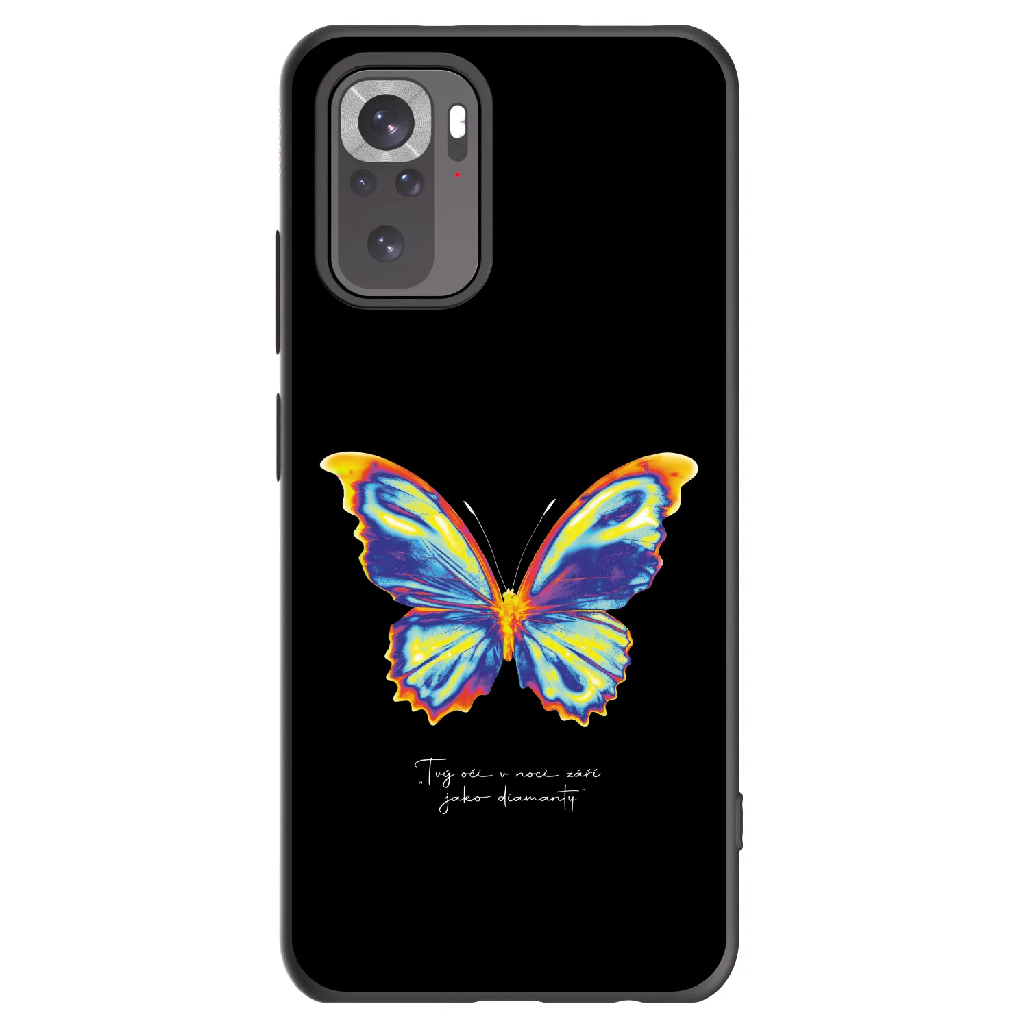 Picasee silikonski črni ovitek za Xiaomi Redmi Note 10S - Diamanty Black
