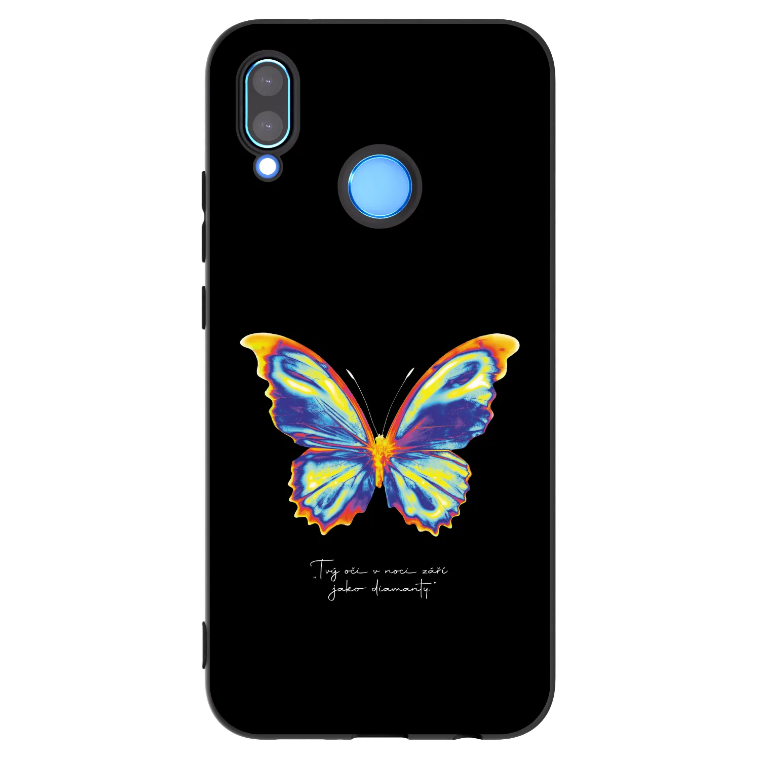 Picasee silikonski črni ovitek za Huawei P20 Lite - Diamanty Black
