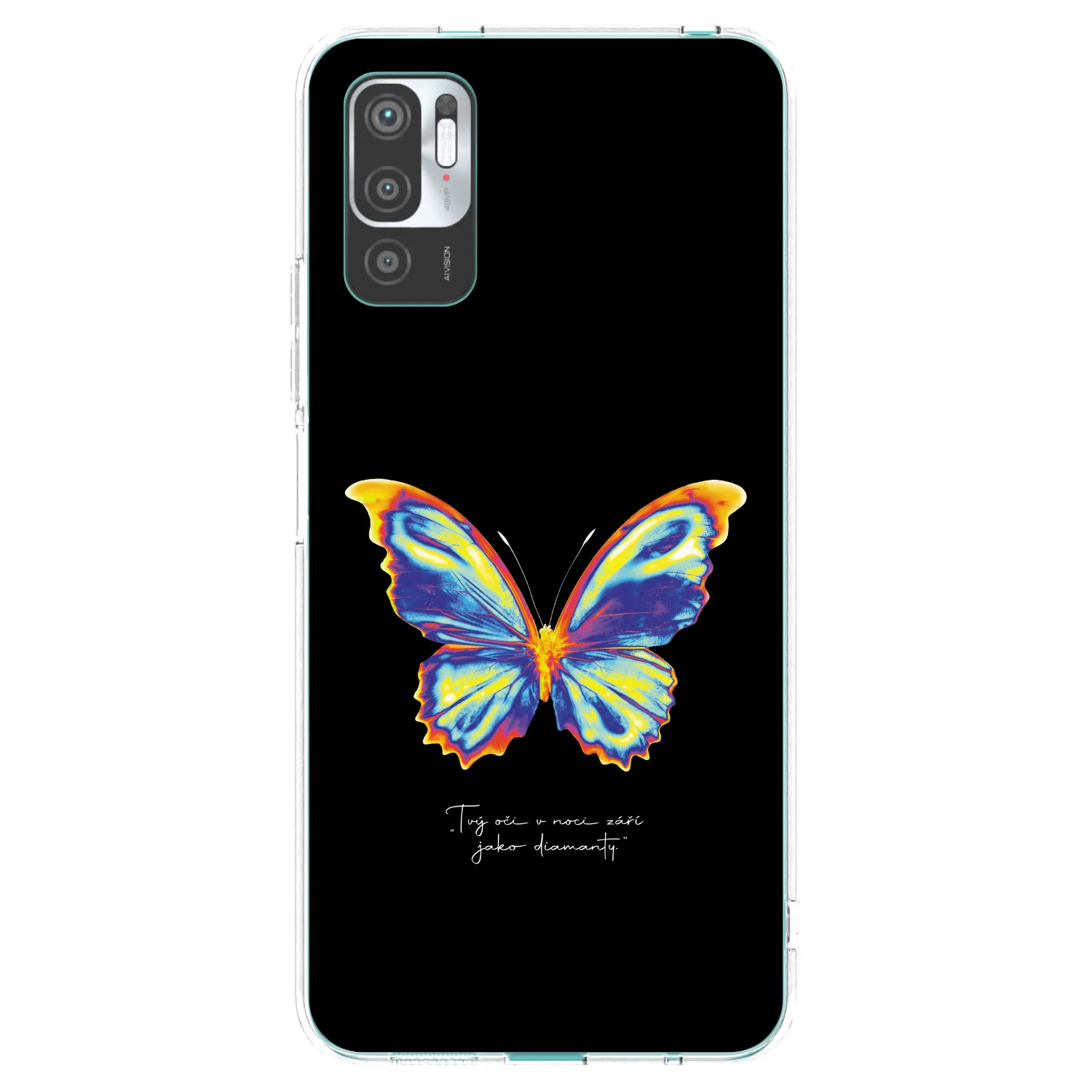 Picasee silikonski prozorni ovitek za Xiaomi Redmi Note 10 5G - Diamanty Black