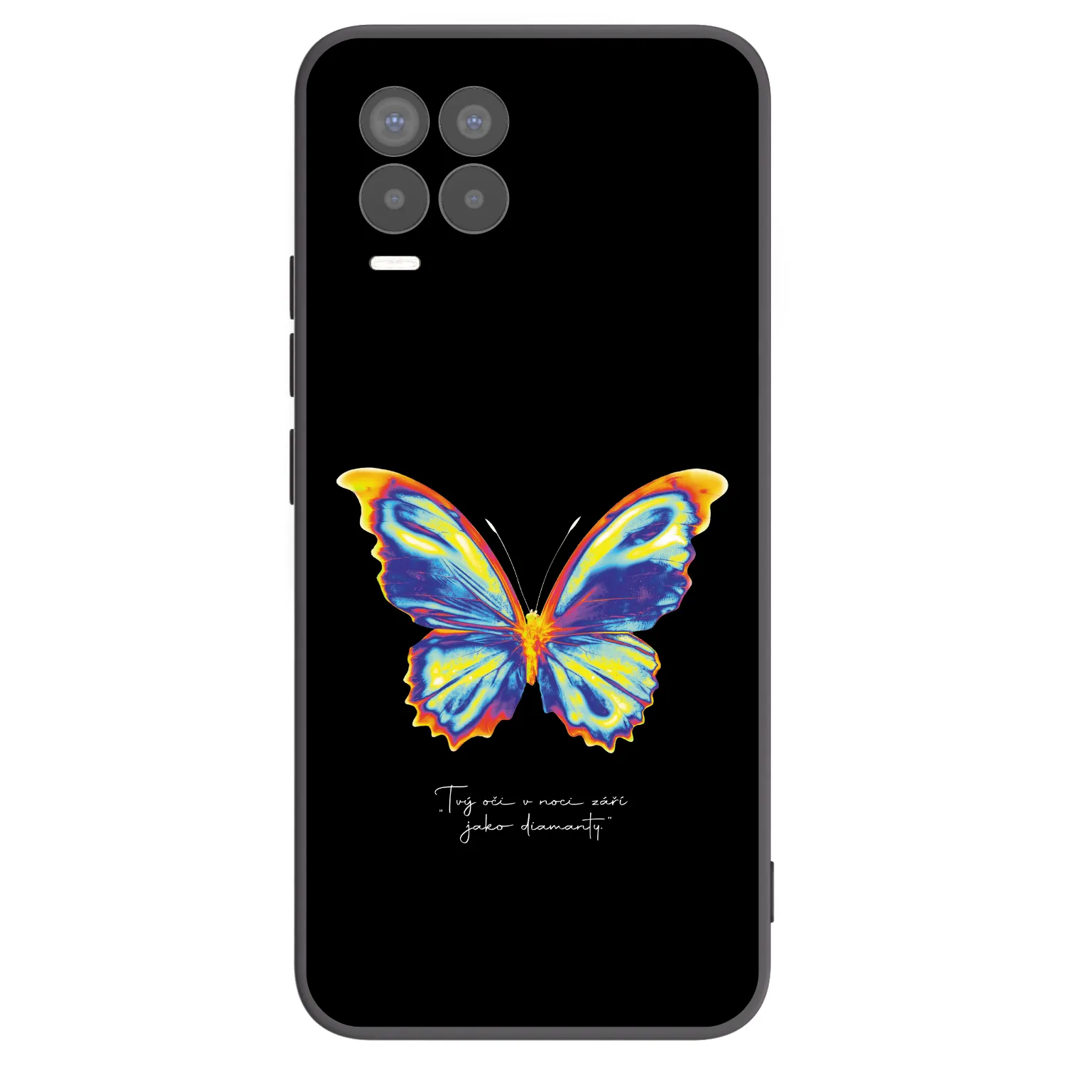 Picasee silikonski črni ovitek za Realme 8 Pro - Diamanty Black