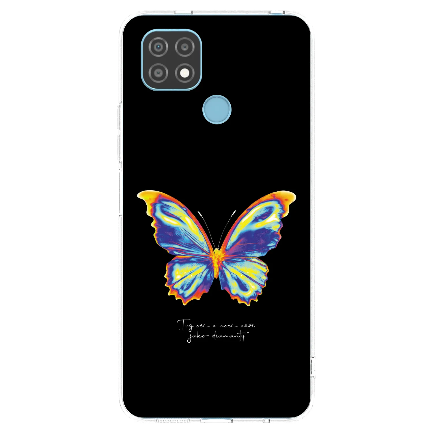 Picasee silikonski prozorni ovitek za Realme C21 - Diamanty Black