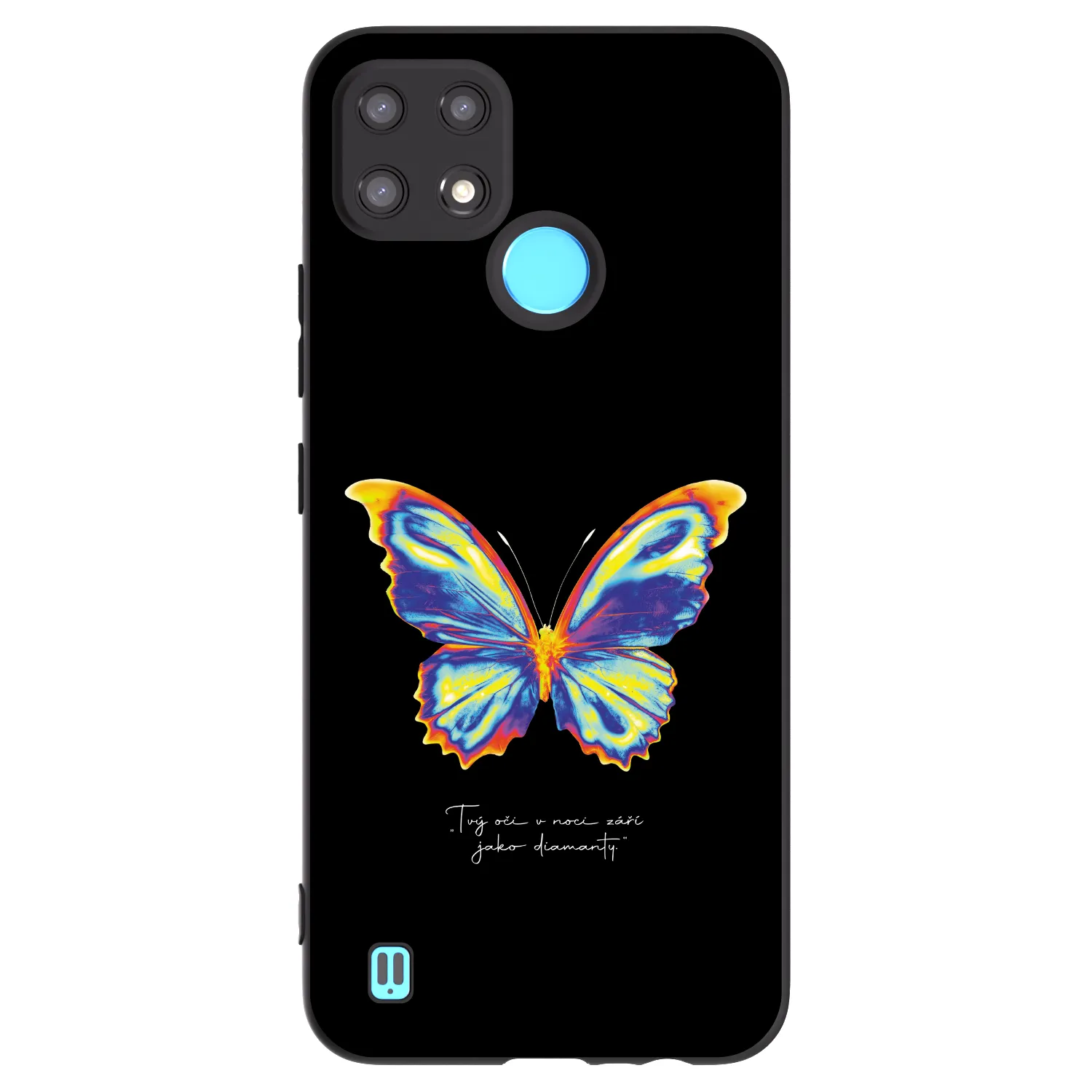 Picasee silikonski črni ovitek za Realme C21 - Diamanty Black