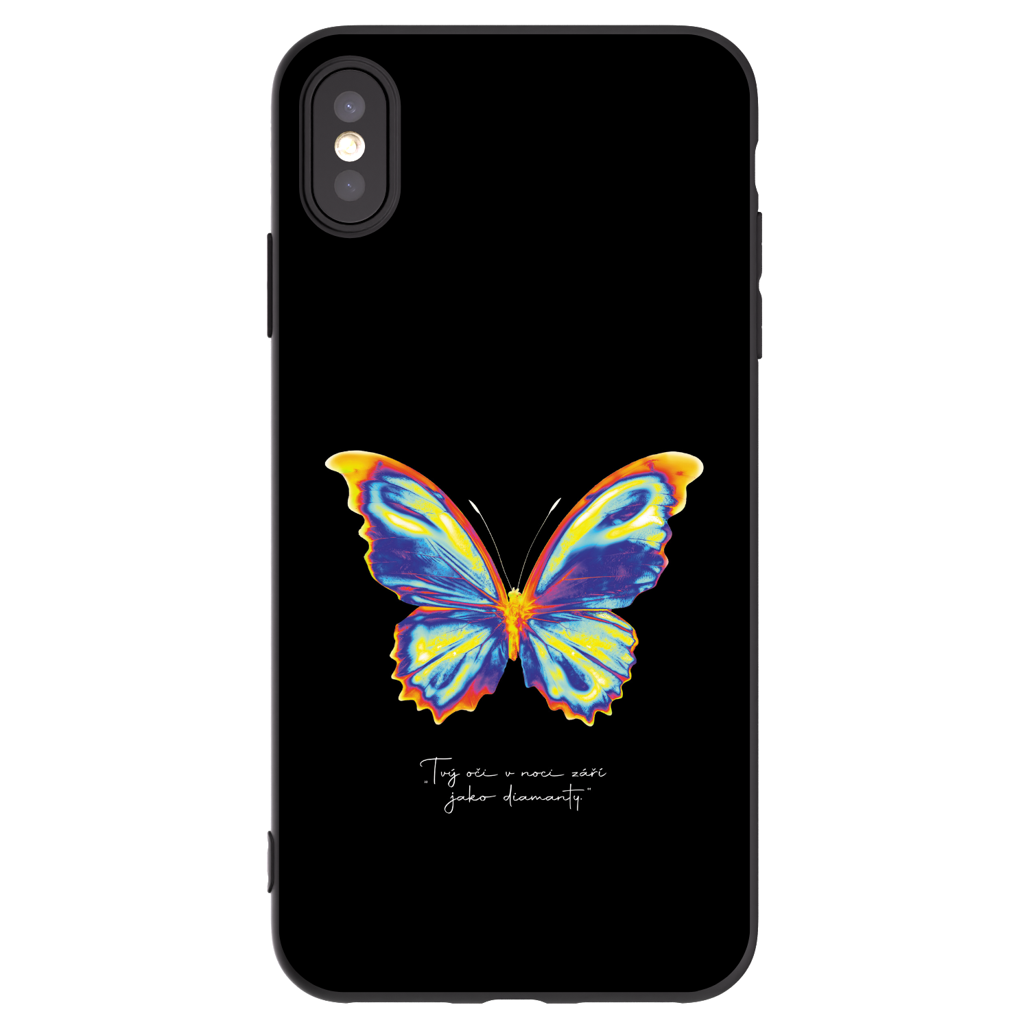 Picasee silikonski črni ovitek za Apple iPhone XS Max - Diamanty Black