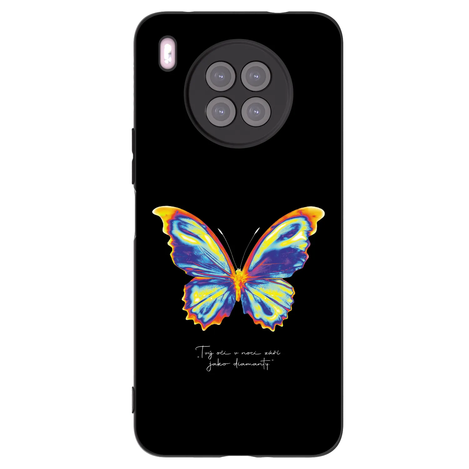 Picasee silikonski črni ovitek za Huawei Nova 8i - Diamanty Black