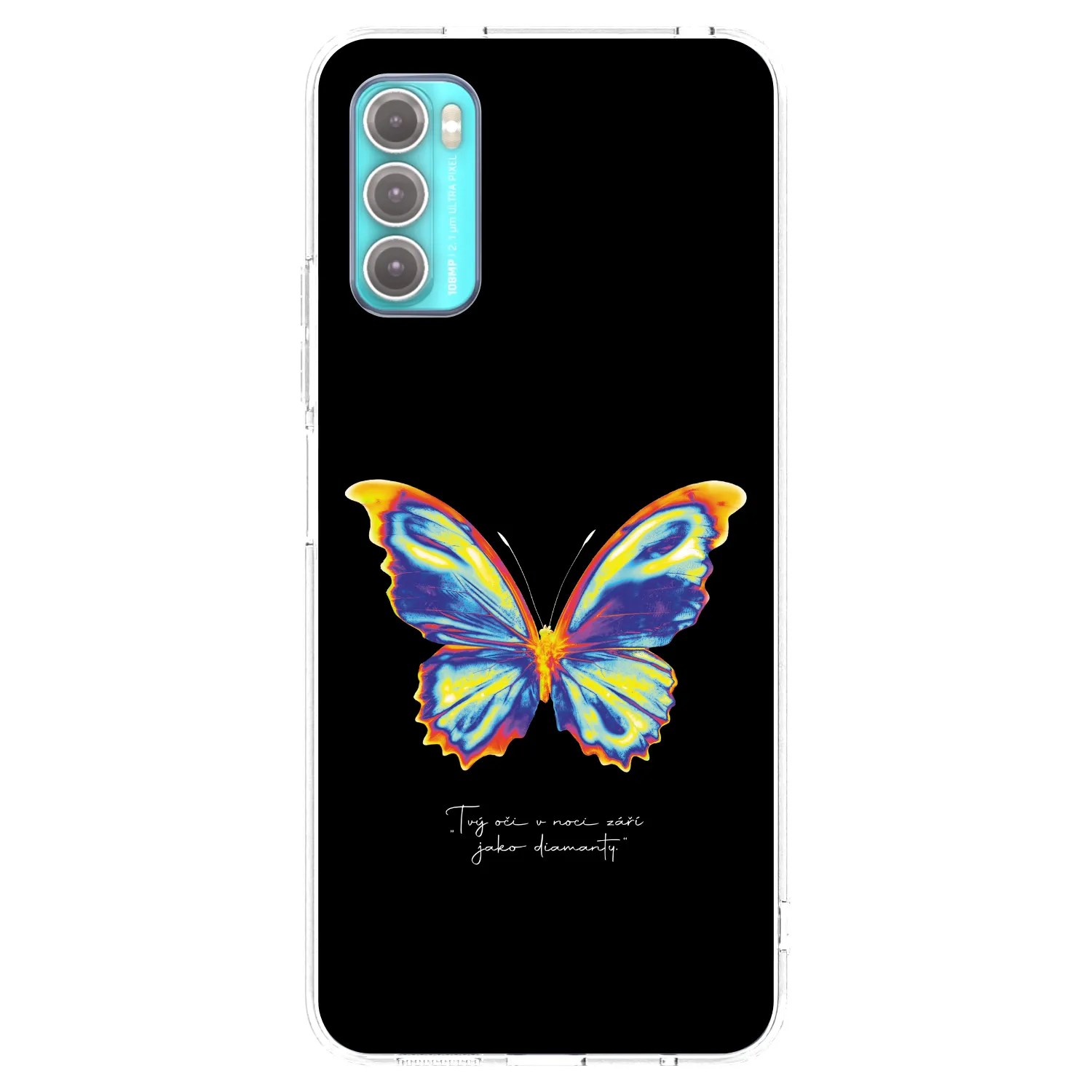 Picasee silikonski prozorni ovitek za Motorola Moto G60 - Diamanty Black