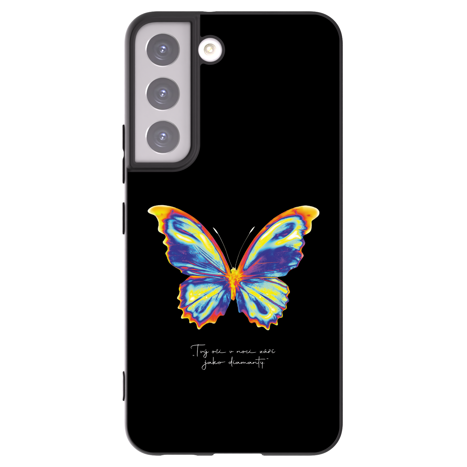 Picasee silikonski črni ovitek za Samsung Galaxy S22 5G - Diamanty Black