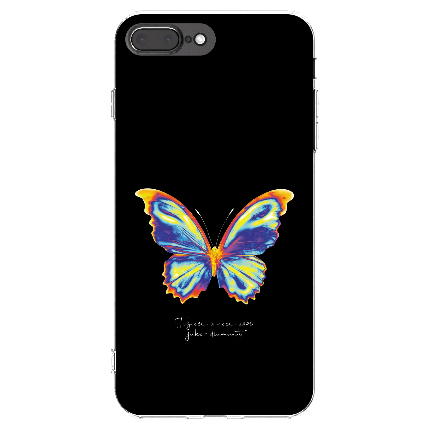 Picasee silikonski prozorni ovitek za Apple iPhone 7 Plus - Diamanty Black