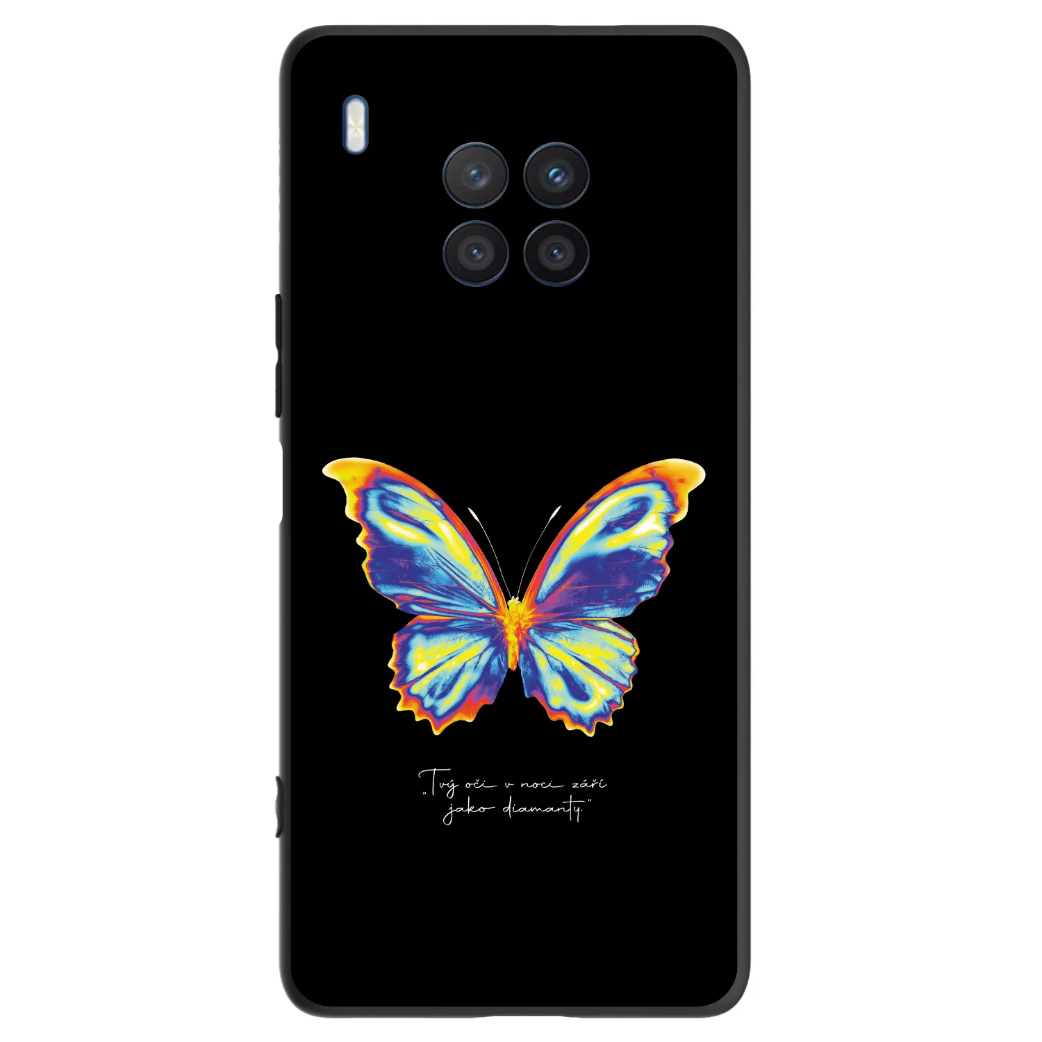 Picasee silikonski črni ovitek za Honor 50 Lite - Diamanty Black