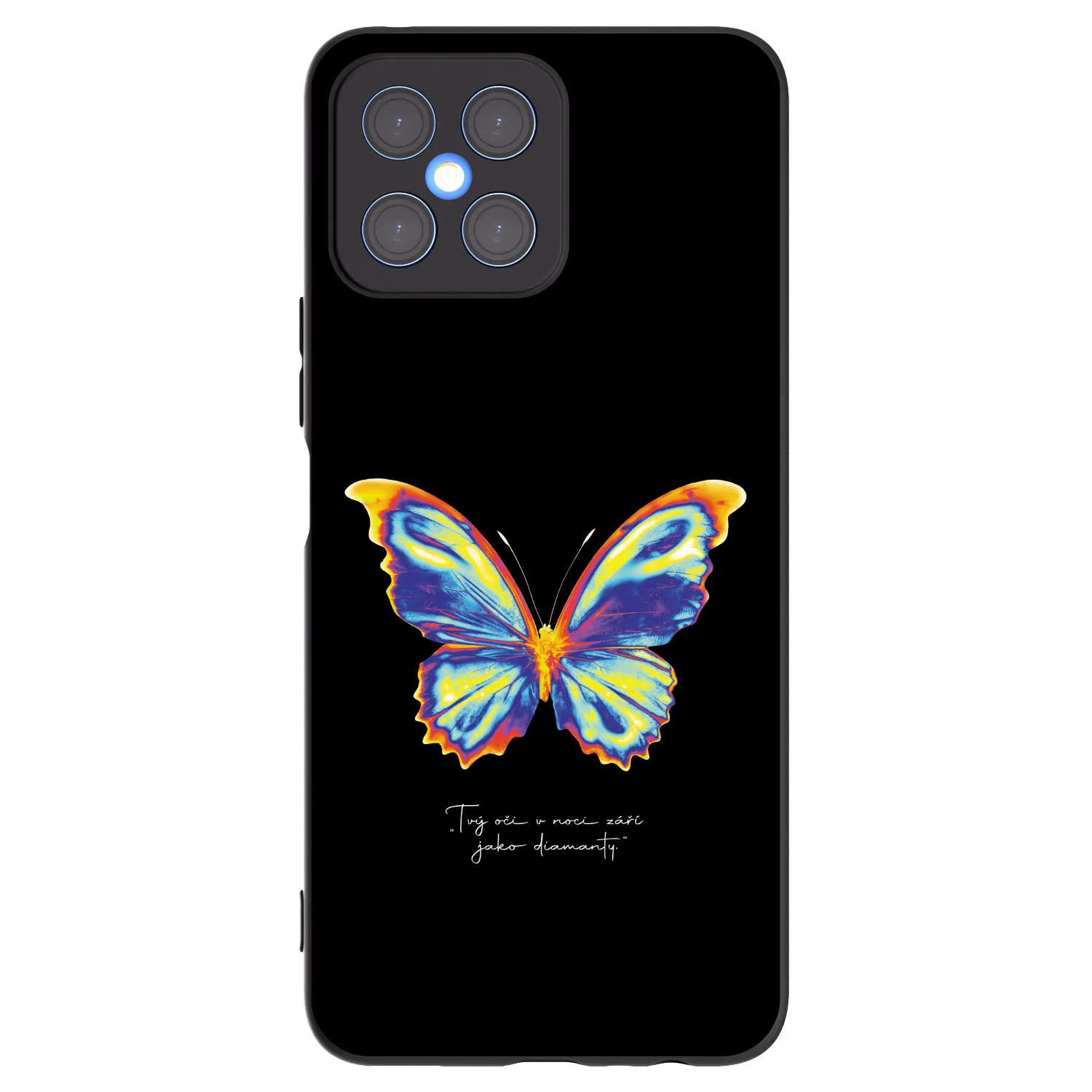 Picasee silikonski črni ovitek za Honor X8 4G - Diamanty Black