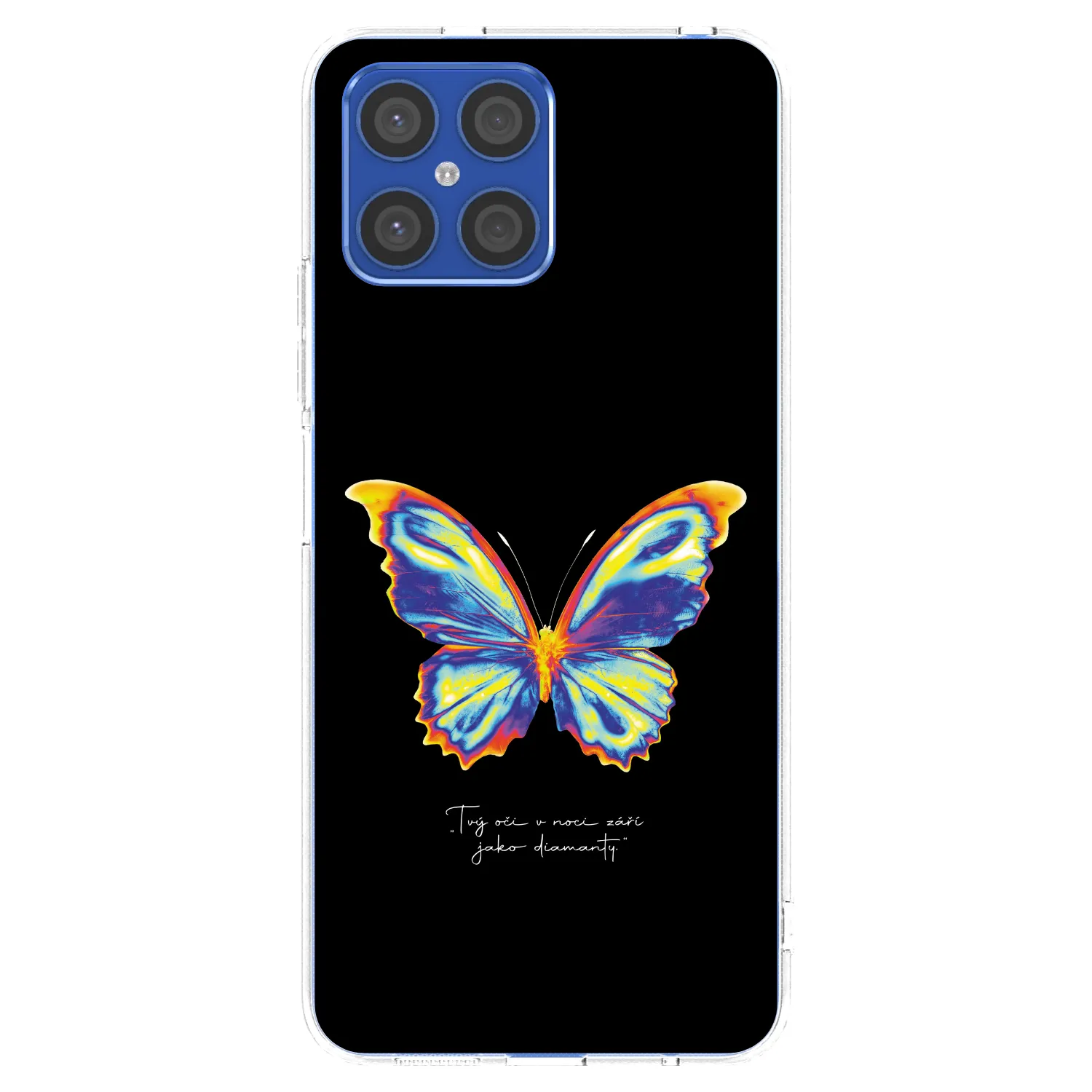 Picasee silikonski prozorni ovitek za Honor X8 4G - Diamanty Black