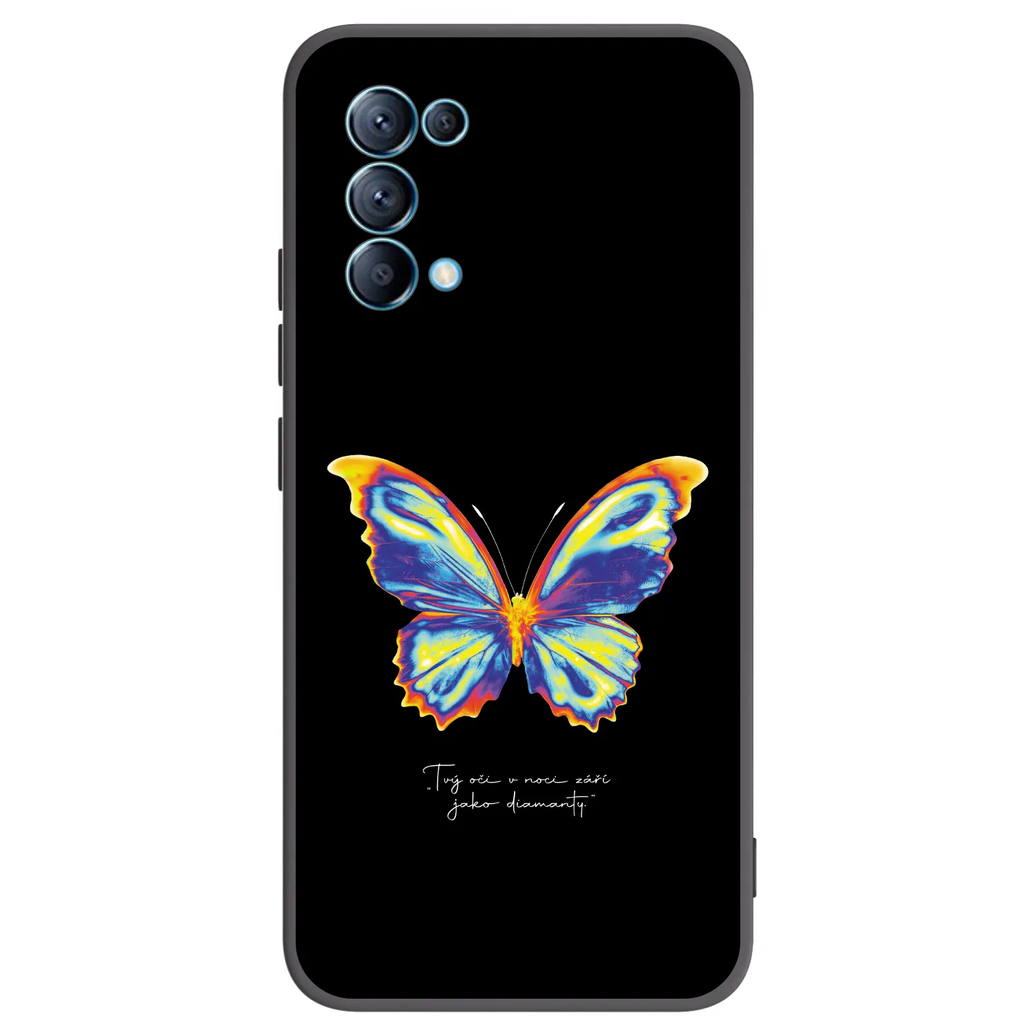 Picasee silikonski črni ovitek za OPPO Reno 5 5G - Diamanty Black