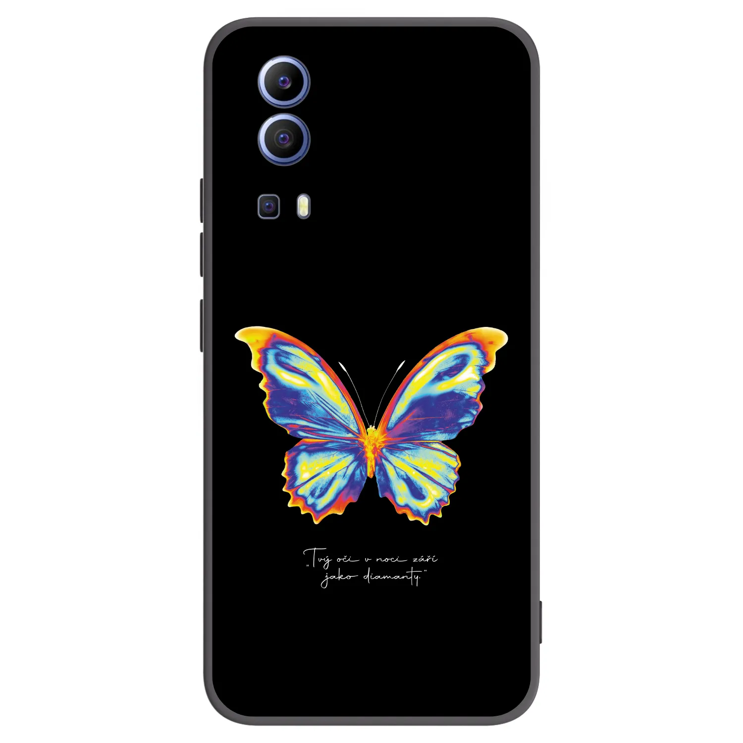 Picasee silikonski črni ovitek za Vivo Y52 5G - Diamanty Black