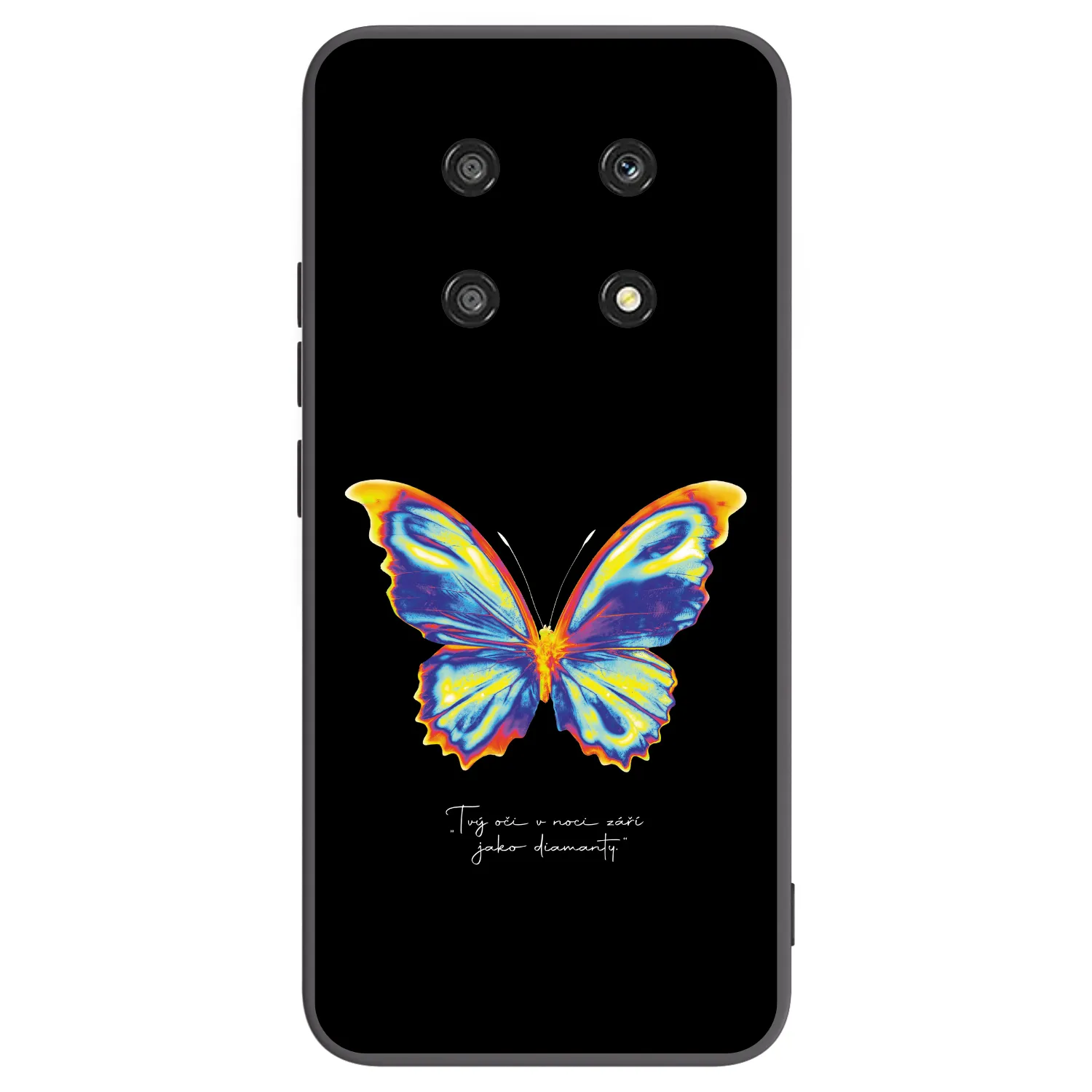Picasee silikonski črni ovitek za Honor Magic4 Lite 5G - Diamanty Black