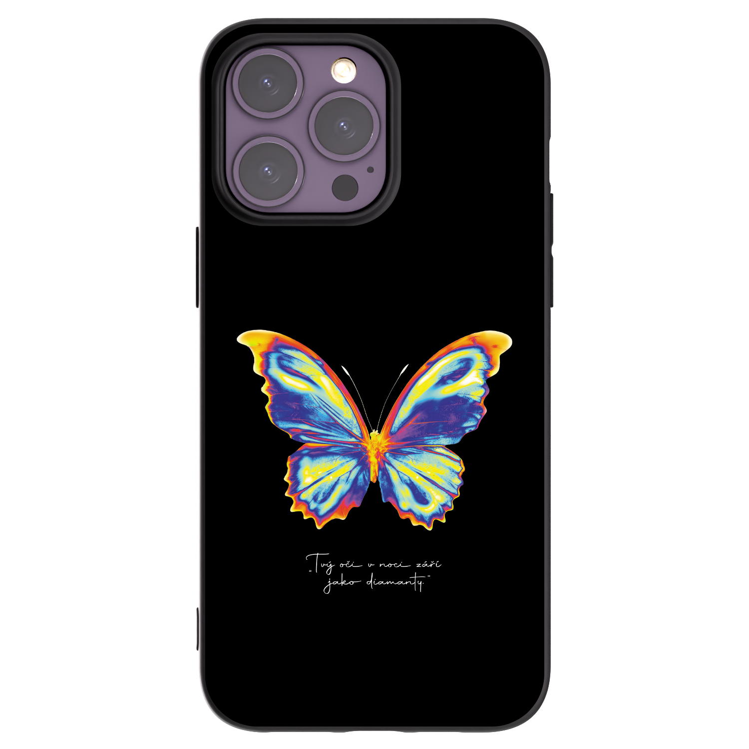 Picasee silikonski črni ovitek za Apple iPhone 14 Pro Max - Diamanty Black