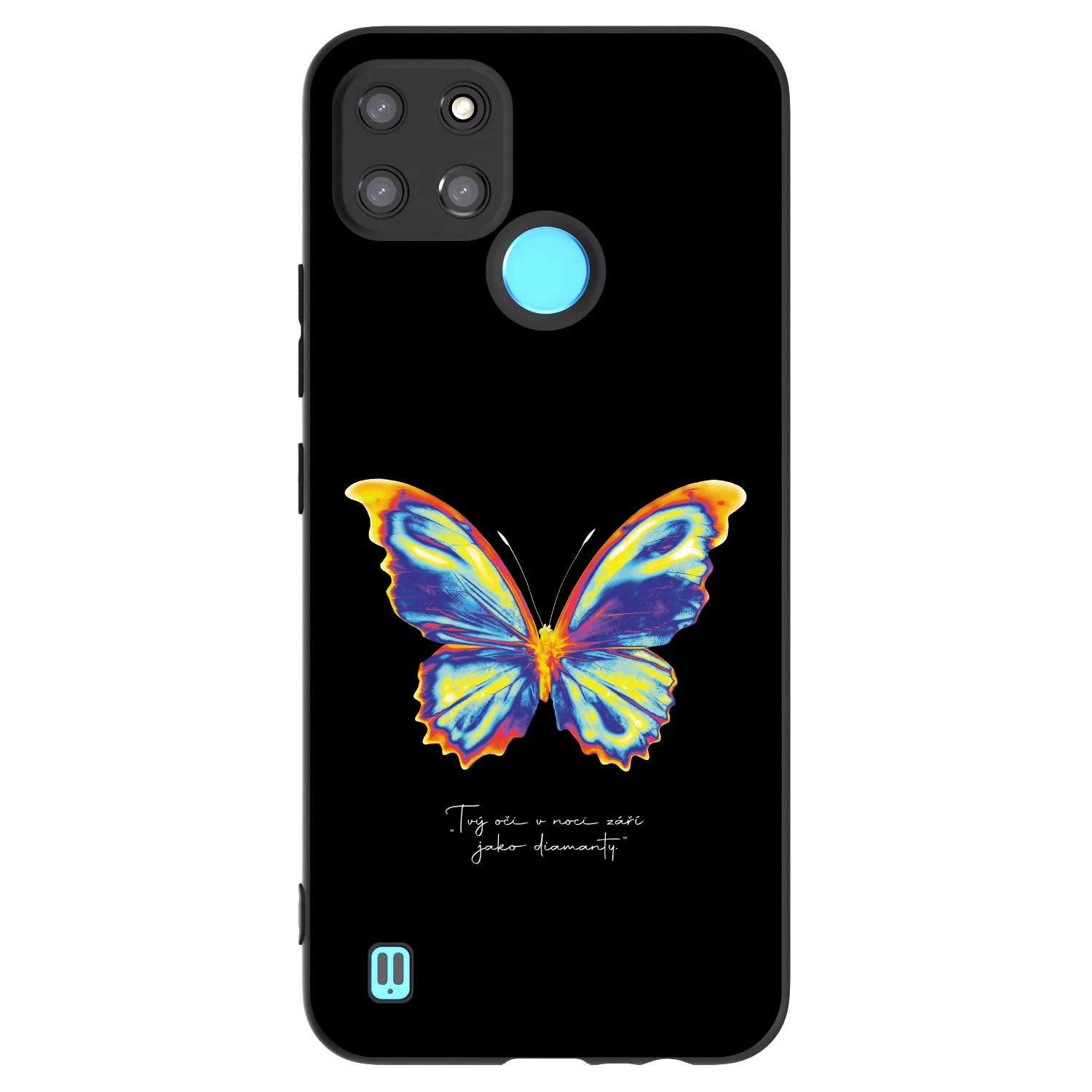 Picasee silikonski črni ovitek za Realme C21Y - Diamanty Black