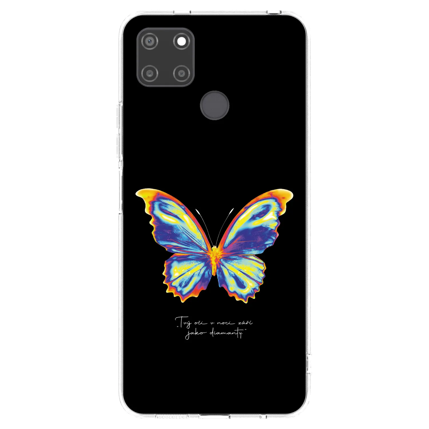 Picasee silikonski prozorni ovitek za Realme C21Y - Diamanty Black