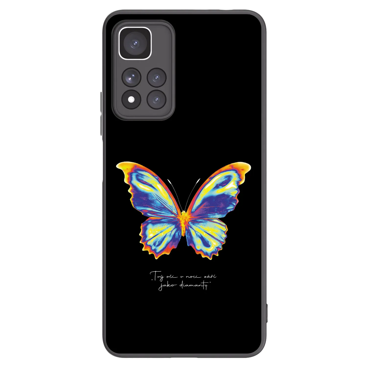 Picasee silikonski črni ovitek za Xiaomi Redmi Note 11 Pro+ 5G - Diamanty Black